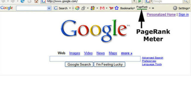 Lançamento da Google Toolbar e Pagerank