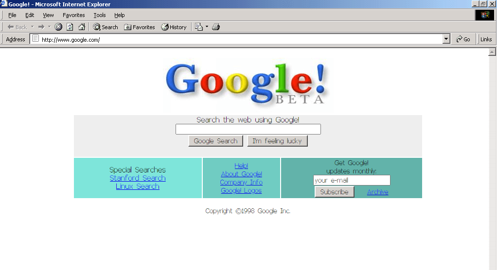 Google em 1998
