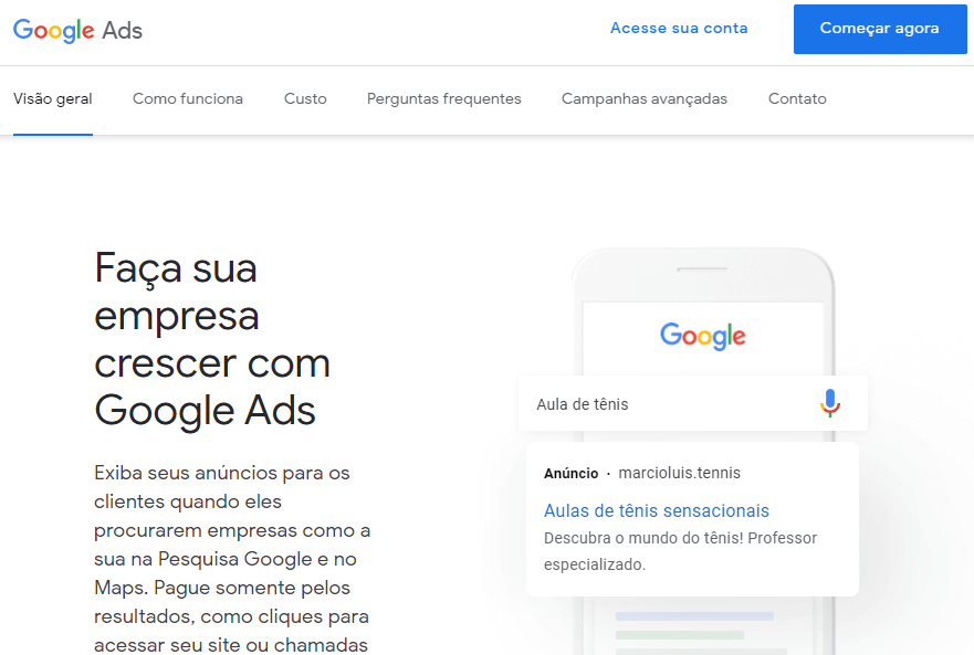 Início Google Ads