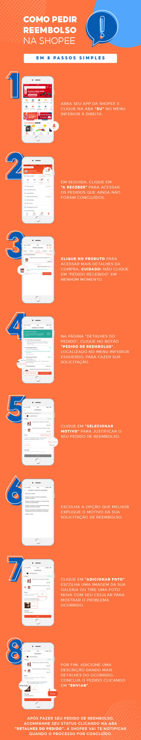 8 passos para o reembolso na Shopee